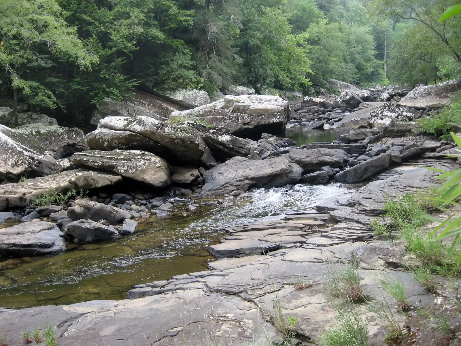 Daddy's Creek cutting through the sandstone gorge at Catoosa Wildlife Management Area
